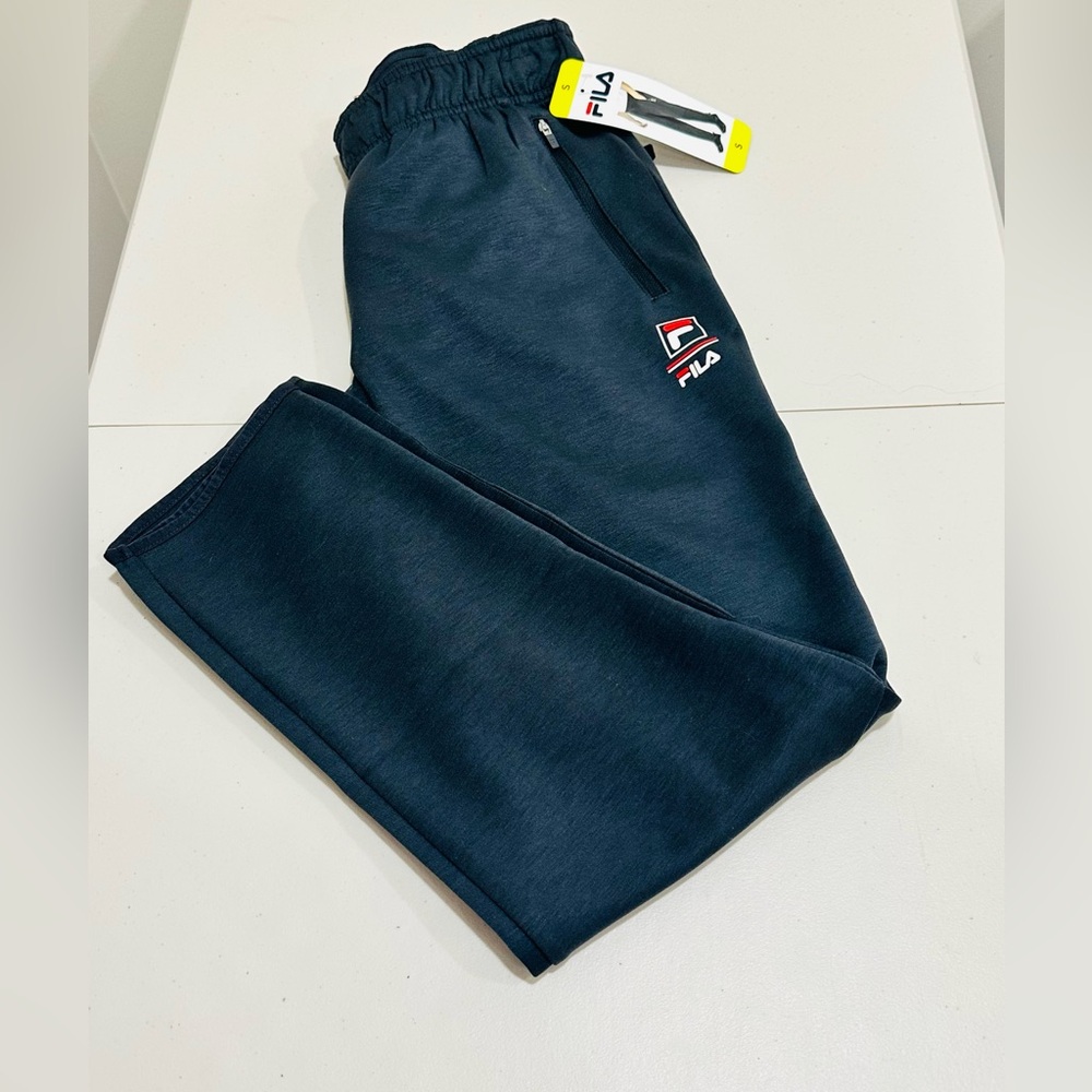 FILA Mens Size S Grey Stretch Polyester Blend Athletic Fit Sweatpants NWT